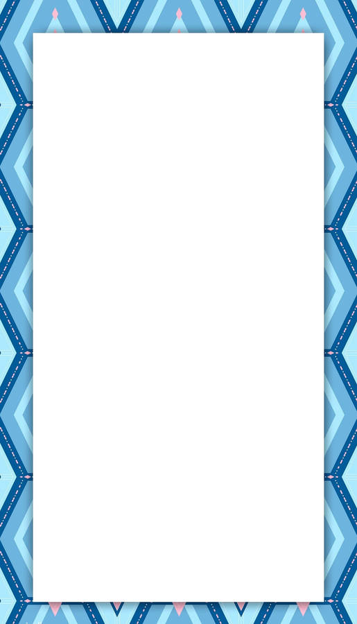A Blue And Pink Chevron Pattern With A White Square Wallpaper