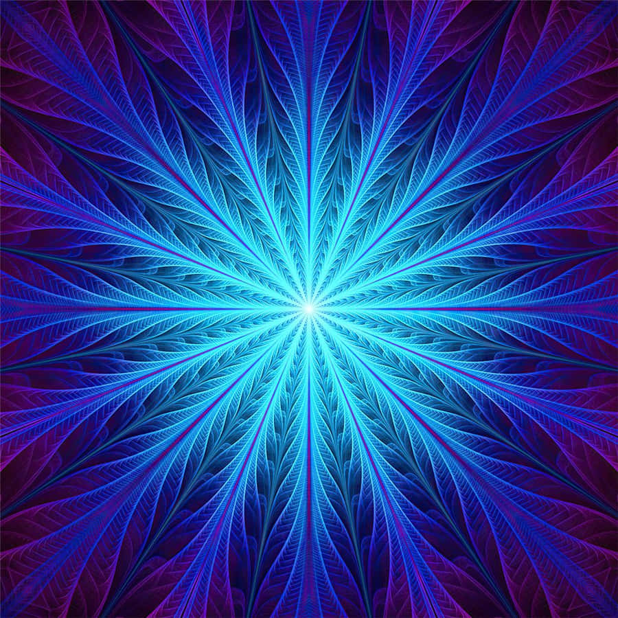 A Blue And Purple Starburst Design Wallpaper