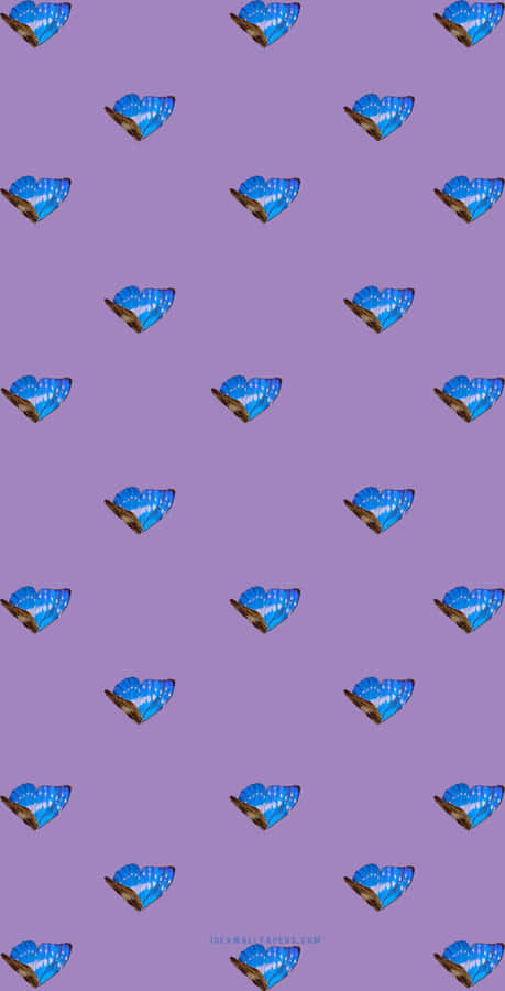 A Blue And White Airplane Pattern On A Purple Background Wallpaper
