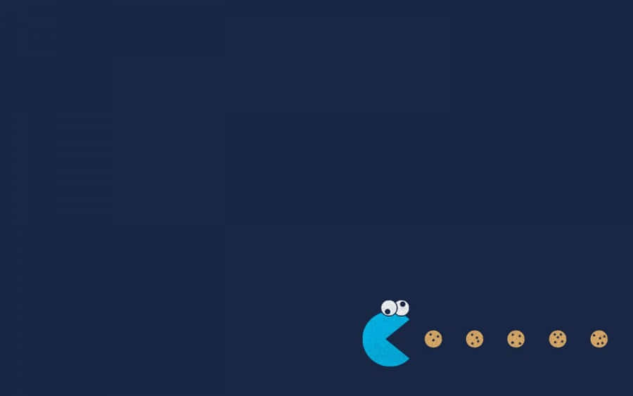 A Blue Background With A Blue And White Pixelated Image Wallpaper