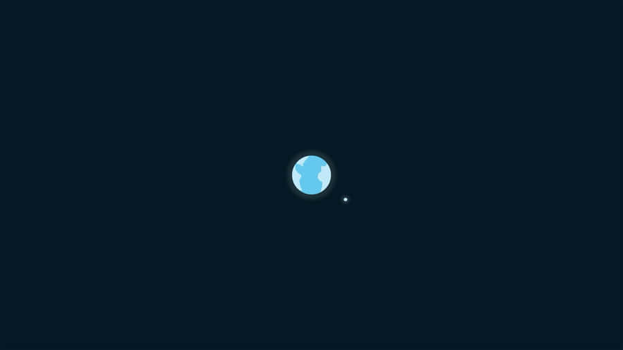 A Blue Ball With A Light Shining On It Wallpaper