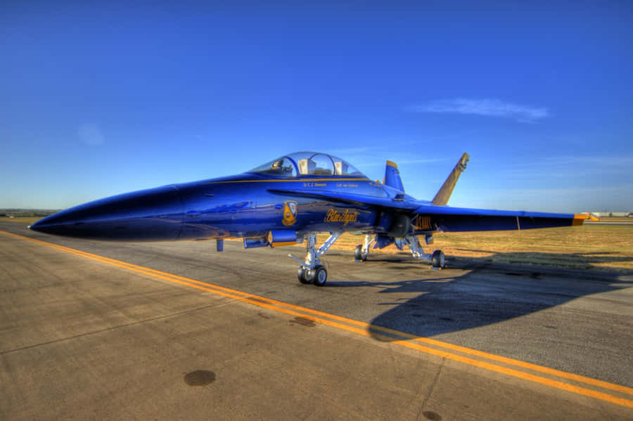 A Blue Jet Plane Wallpaper