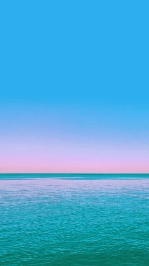 A Blue Sky With A Pink And Purple Sky Wallpaper