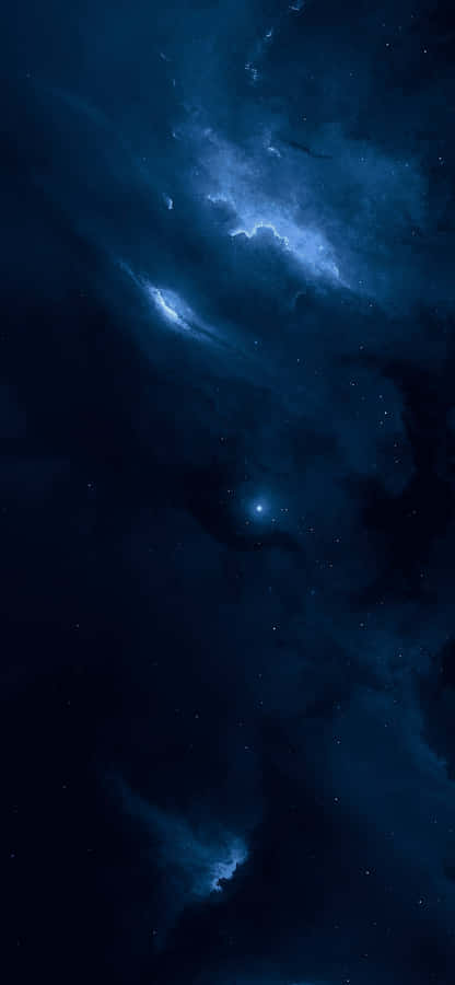 A Blue Sky With Clouds And Stars Wallpaper