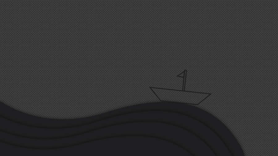 A Boat Floating In The Ocean Wallpaper