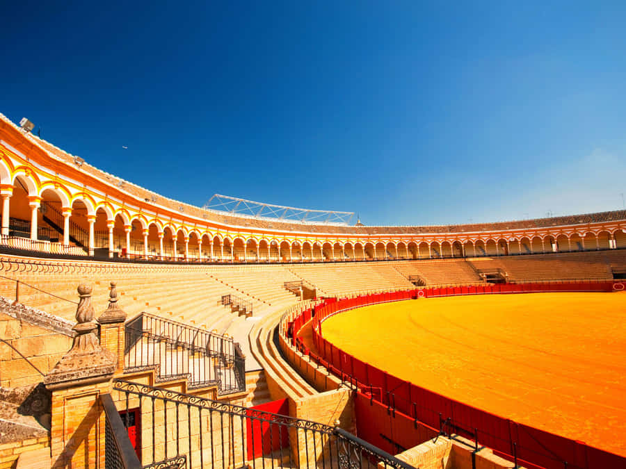 A Bullring In A Stadium Wallpaper