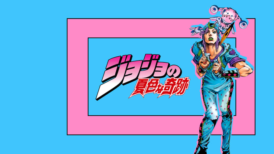 A Cartoon Character With A Pink Background Wallpaper