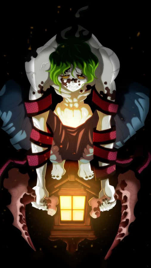 A Cartoon Character With Green Hair And A Lantern Wallpaper