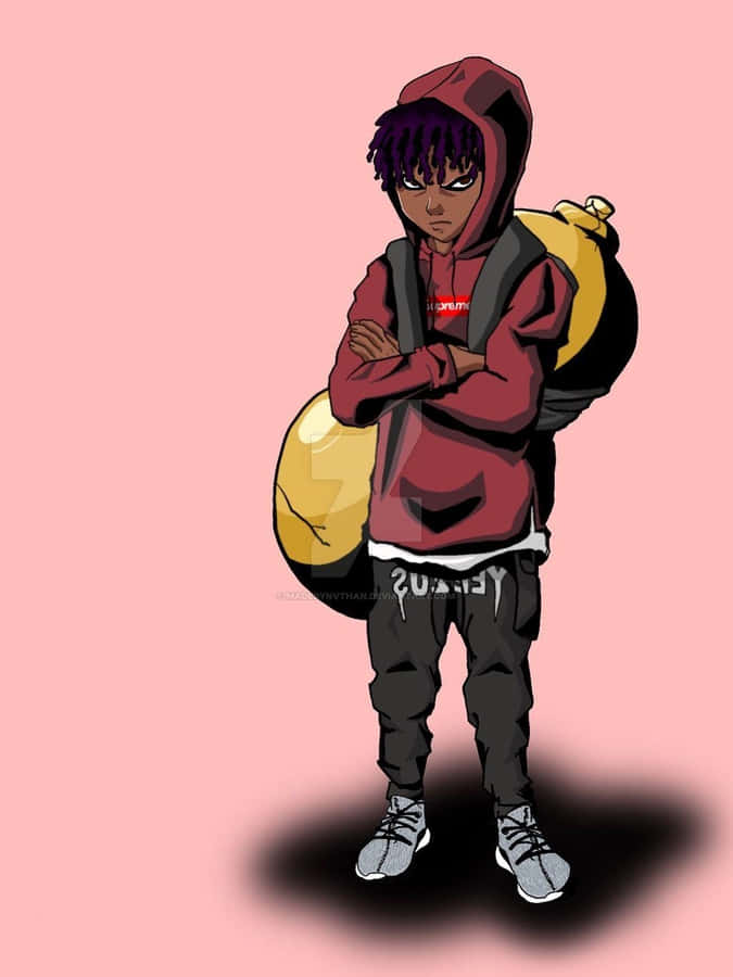A Cartoon Of A Boy With A Backpack Wallpaper