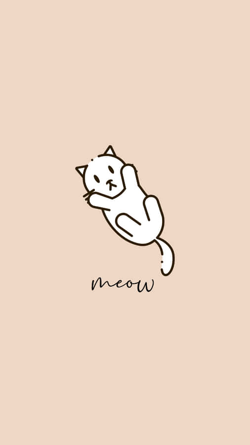 A Cat Logo With The Word Mow Wallpaper