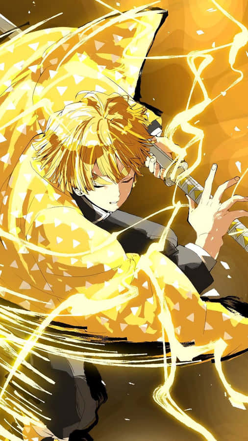 A Character With A Yellow Cloak And Sword Wallpaper