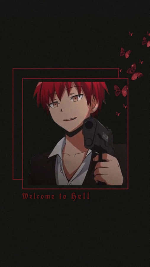 A Character With Red Hair Holding A Gun Wallpaper