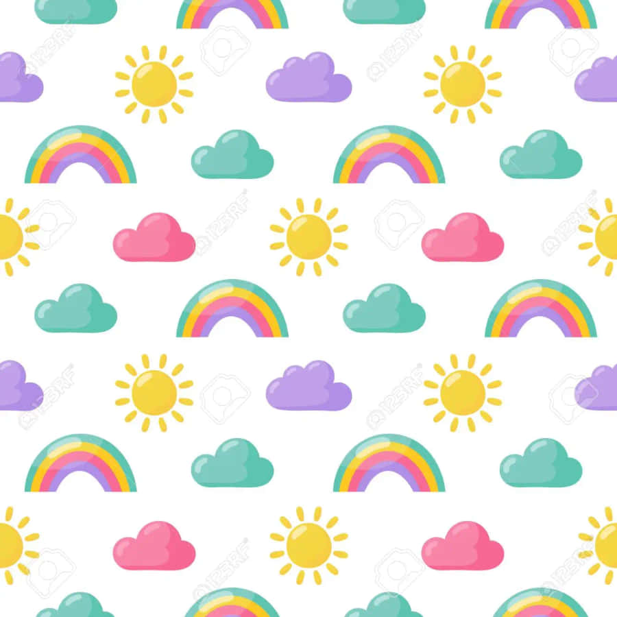 A Charming Rainbow In Soft Pastel Colors Wallpaper