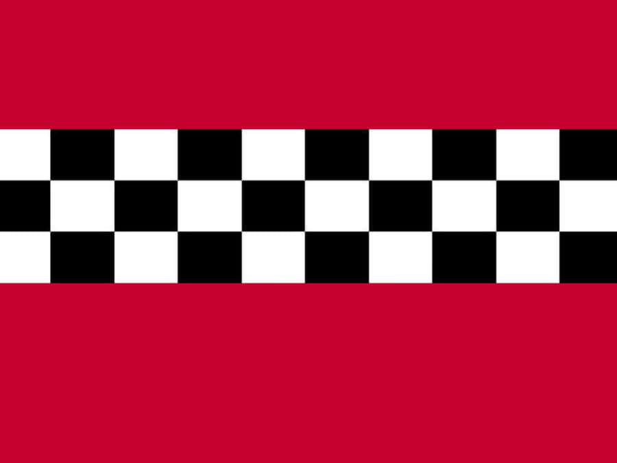A Checkered Flag On A Red Background Wallpaper