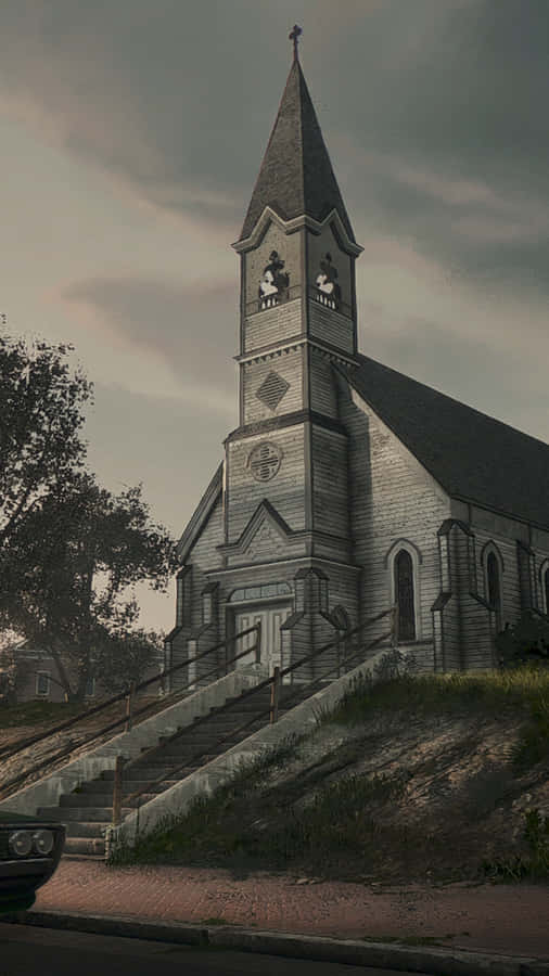 A Church With A Steeple Wallpaper