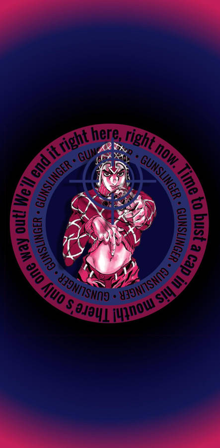 A Circular Image With A Red And Blue Background Wallpaper