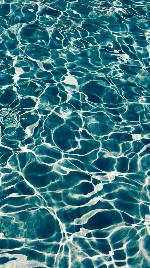 A Close Up Of A Blue Pool With Ripples Wallpaper