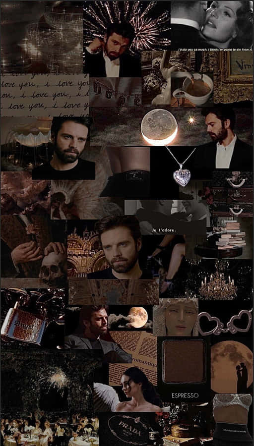 A Collage Of Images Of A Man And Woman Wallpaper