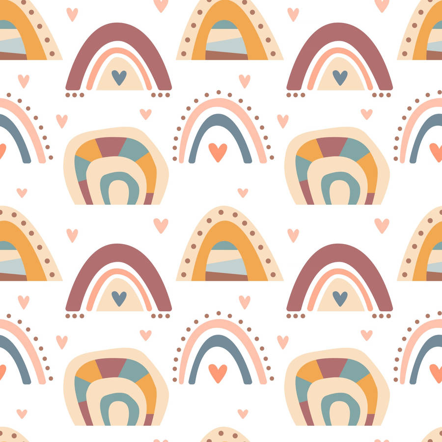 A Colorful, Bohemian Take On The Classic Rainbow Wallpaper