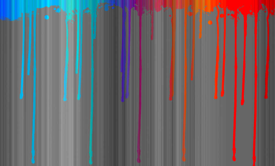 A Colorful Paint Dripping On A Gray Background Wallpaper