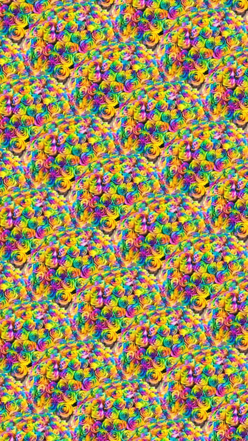 A Colorful Pattern Of Small Circles Wallpaper