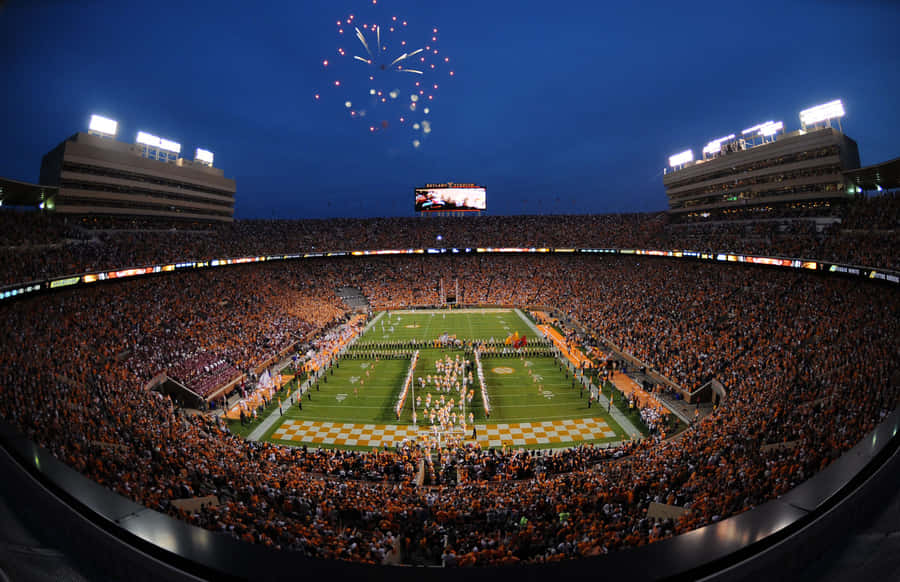 A Colorful Tennessee State Flag Waving In The Wind. Wallpaper