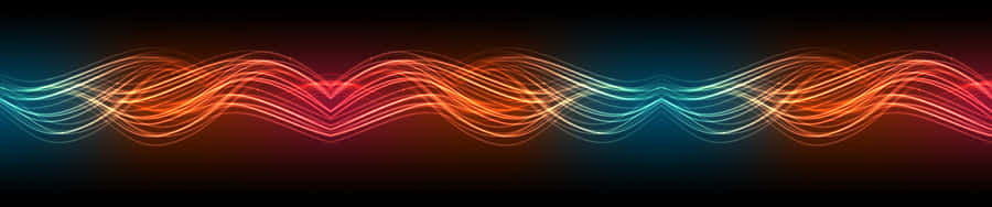 A Colorful Wave Pattern With A Black Background Wallpaper