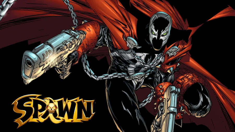 A Comic Book Cover With The Word Spawn Wallpaper