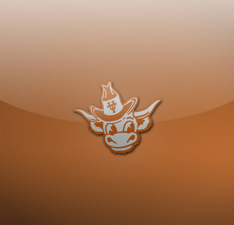 A Cow Logo On An Orange Background Wallpaper