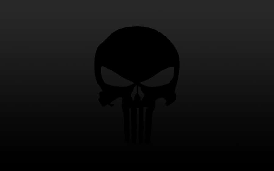 A Creepy Black Skeleton Hides In The Shadows Wallpaper