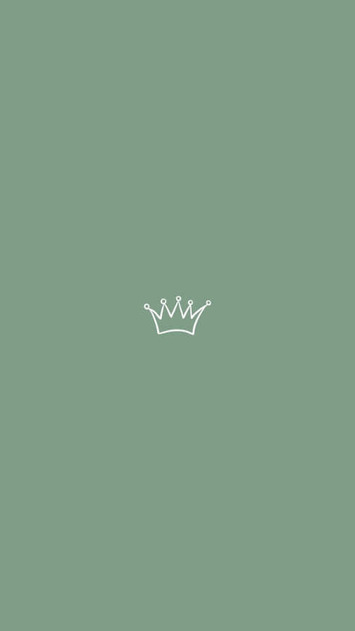A Crown Logo On A Green Background Wallpaper
