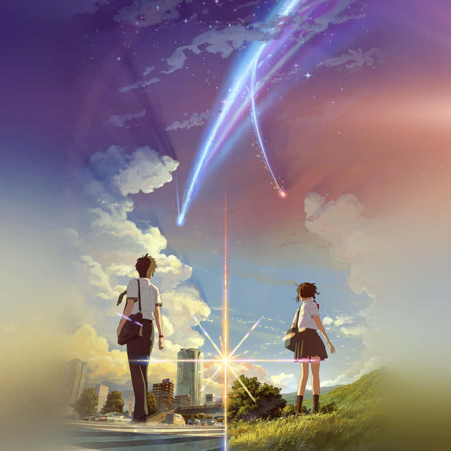 A Cute Anime Boy In The Moonlight Wallpaper