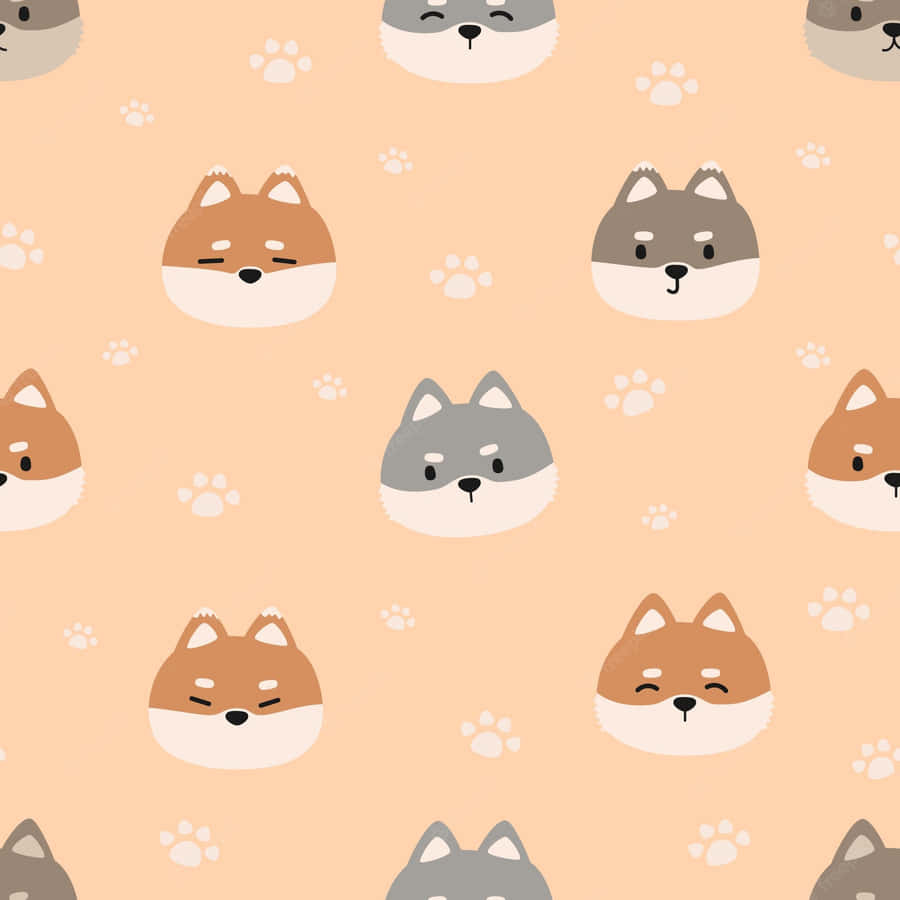 A Cute Cartoon Puppy Showing Some Love Wallpaper