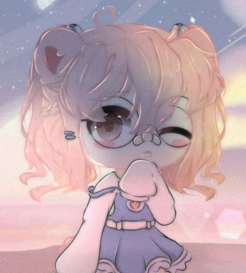 A Cute Little Girl In A Dress With A Starry Sky Wallpaper