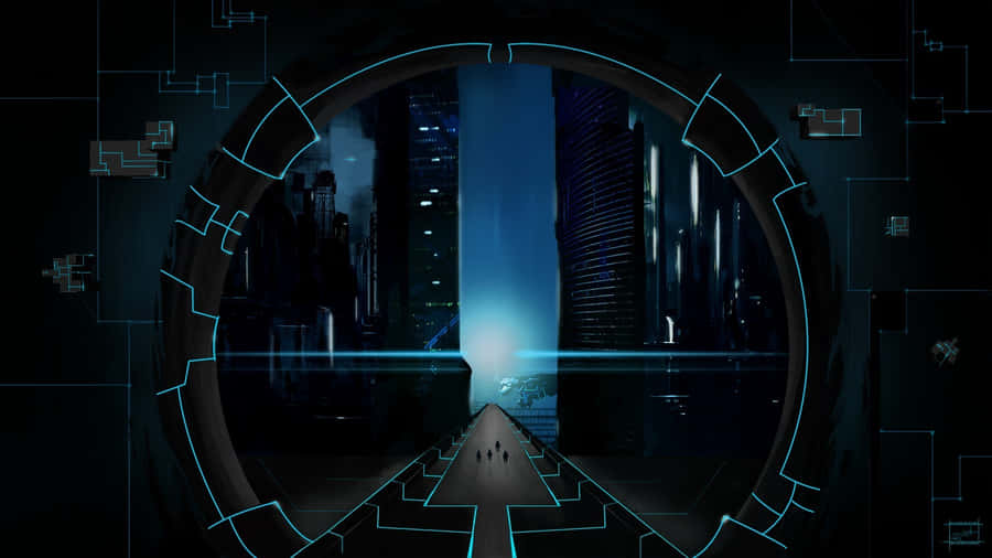 A Futuristic City With A Futuristic City Wallpaper