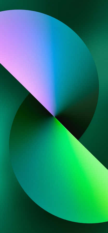 A Green And Purple Abstract Design Wallpaper