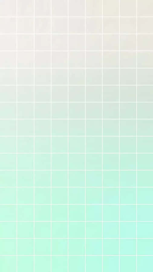 A Green And White Background With A White Grid Wallpaper