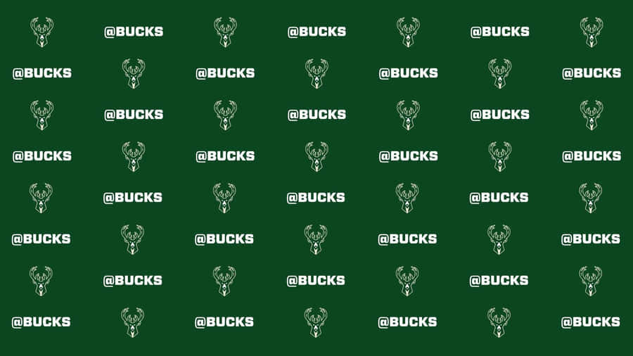 A Green Background With White And Green Buck Logos Wallpaper