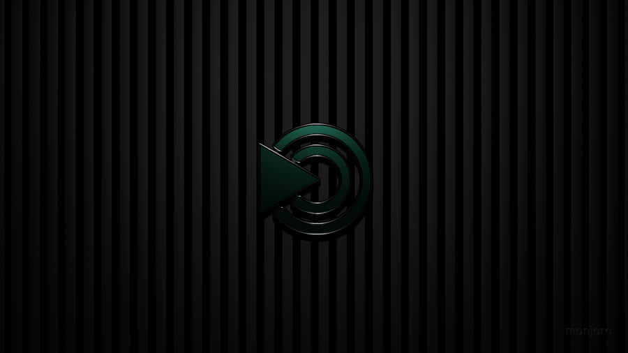 A Green Logo On A Black Background Wallpaper