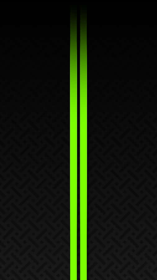 A Green Neon Line On A Black Background Wallpaper