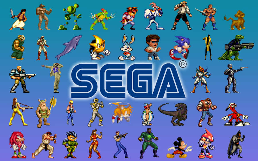 A Group Of Characters In A Sega Game Wallpaper
