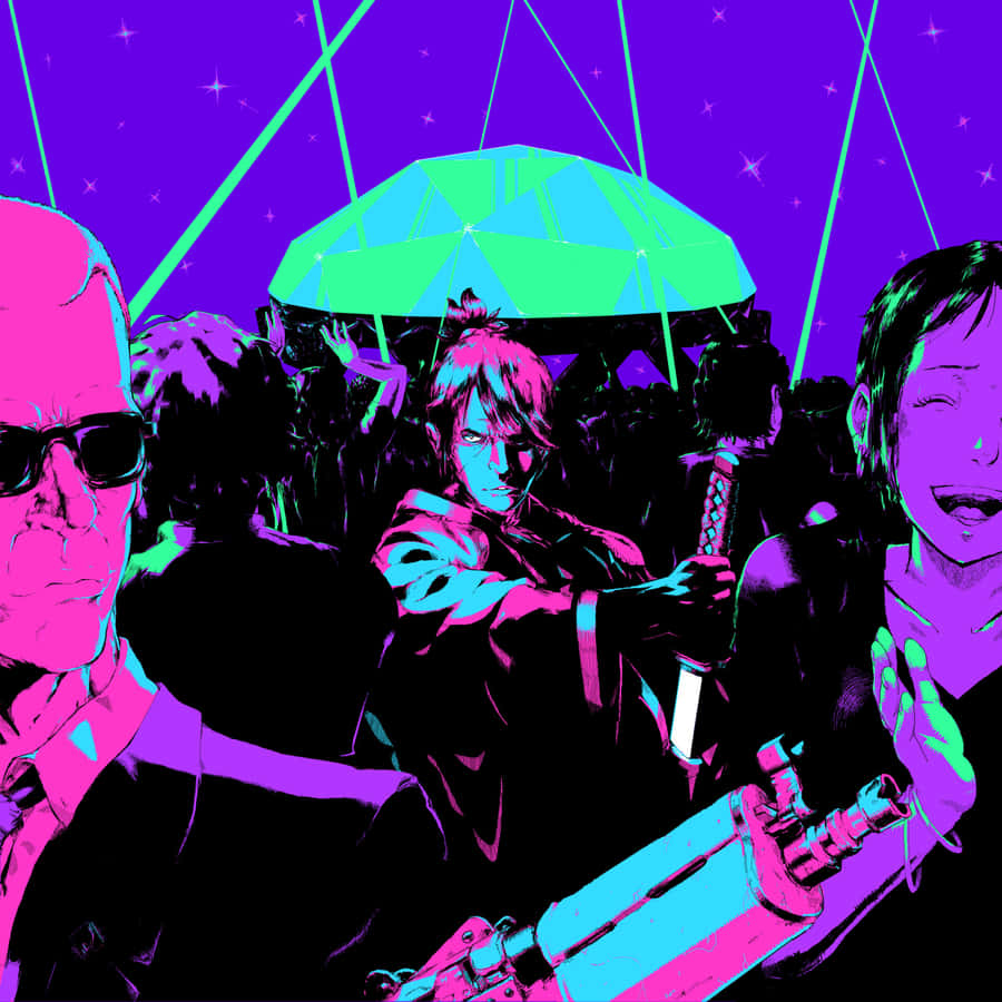 A Group Of People With Guns And Sunglasses Wallpaper