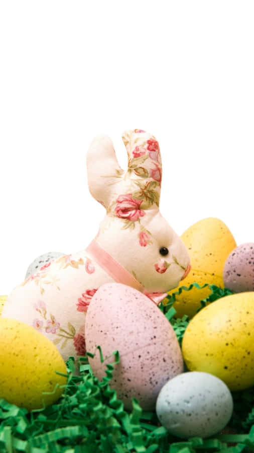 A Happy Easter Bunny Hopping By Wallpaper