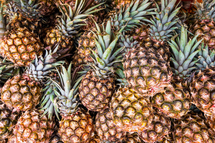 A Heap Of Ripe Pineapple Perfect For Enjoying Wallpaper
