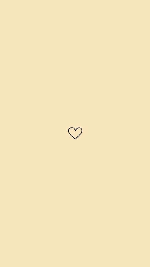 A Heart Shaped Icon On A Yellow Background Wallpaper