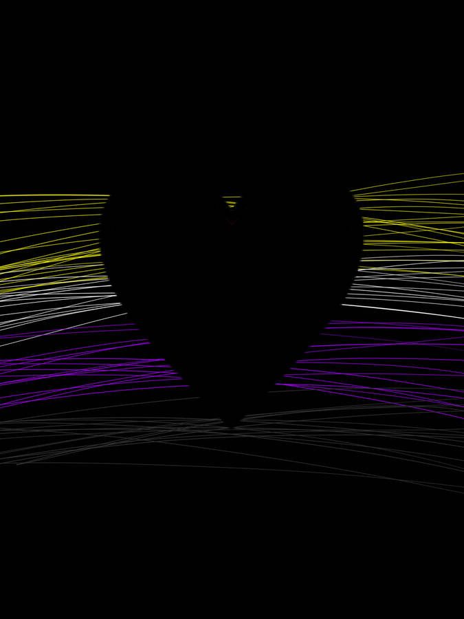 A Heart With Lines On A Black Background Wallpaper