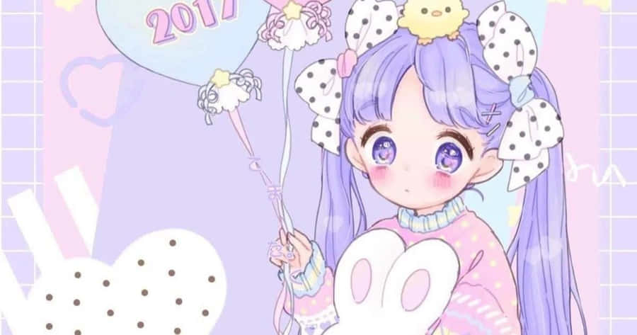 A Kawaii Pastel Laptop With Playful Colors To Bring A Smile To Your Face! Wallpaper