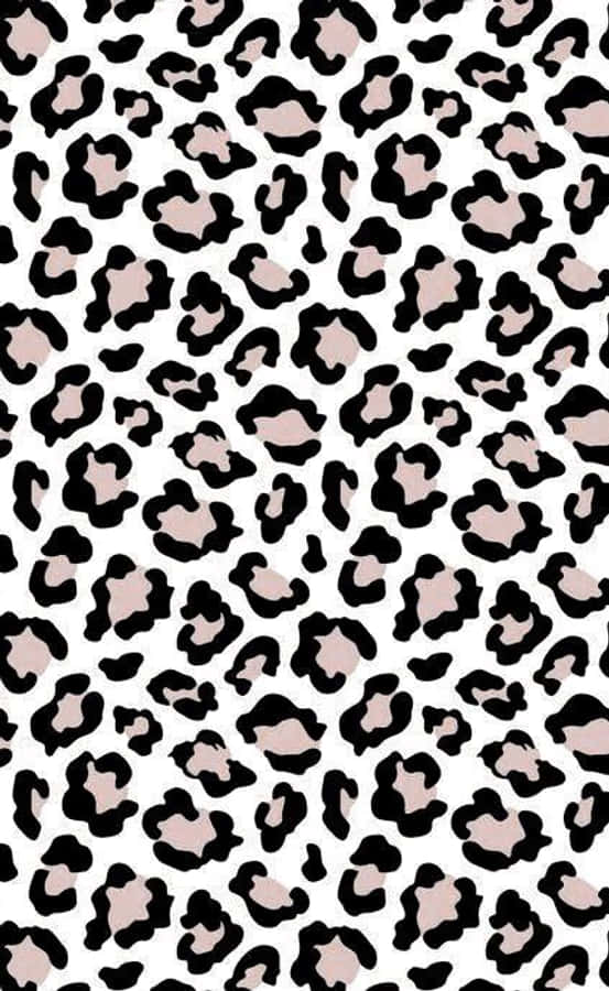 A Leopard Print Pattern On A White Background Wallpaper