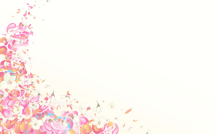 A Lively And Colorful Anime Flower Blossom Wallpaper