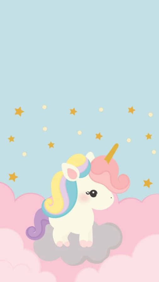 A Magical Pastel Unicorn Against A Pastel Sky Wallpaper